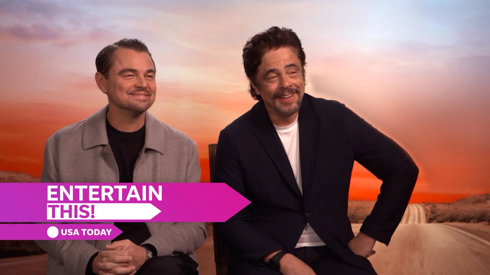 A scene from 'One Battle After Another' depicting a moment of intense emotional drama between characters.