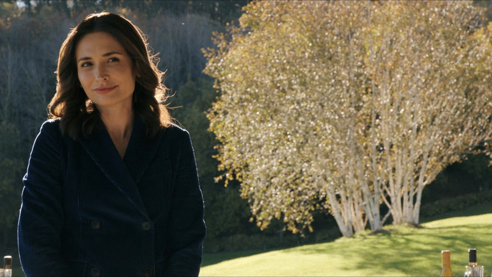 People in a community engaging in peaceful, cooperative activities, symbolizing the societal shift under the Pluribus Happiness Virus.