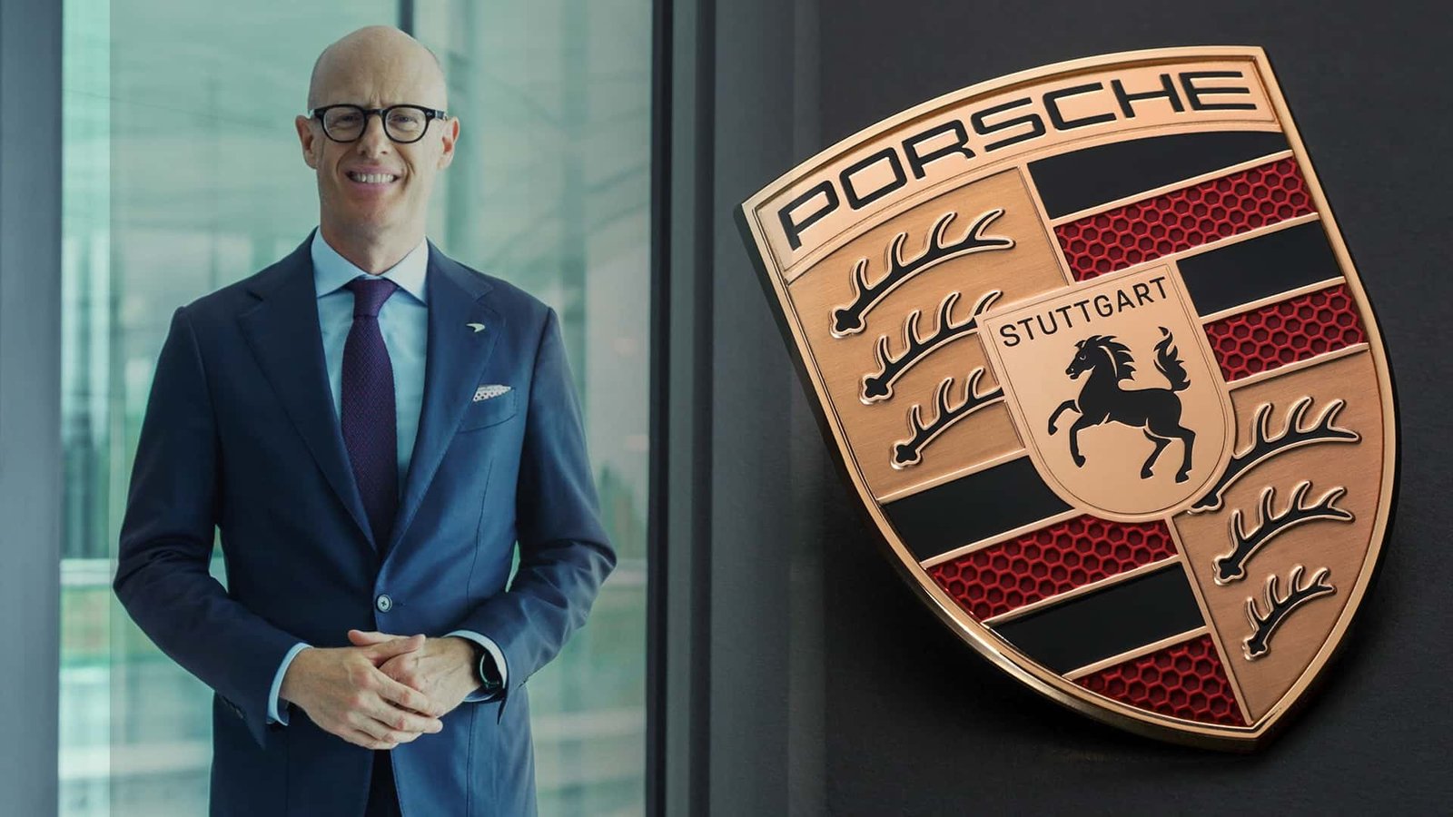 Kevin Giek, the new CEO of Porsche AG, addresses the press in Stuttgart, outlining his vision for the future.