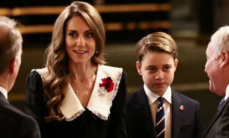 Prince George steps out with Princess Kate at Royal Albert Hall