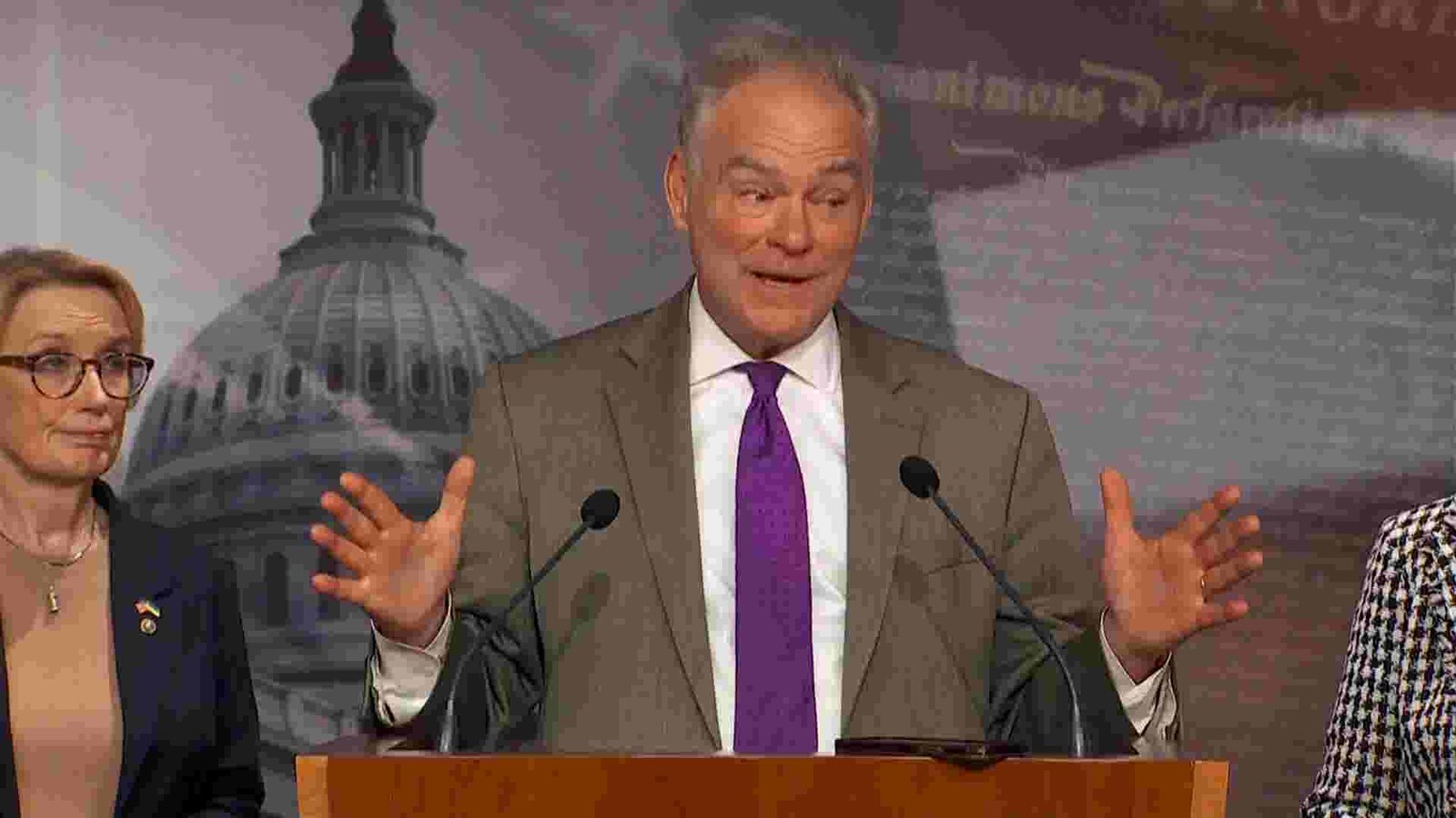 Senators debating on the Senate floor.