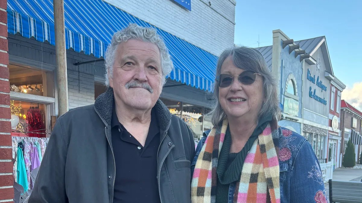 Small town main street in Virginia