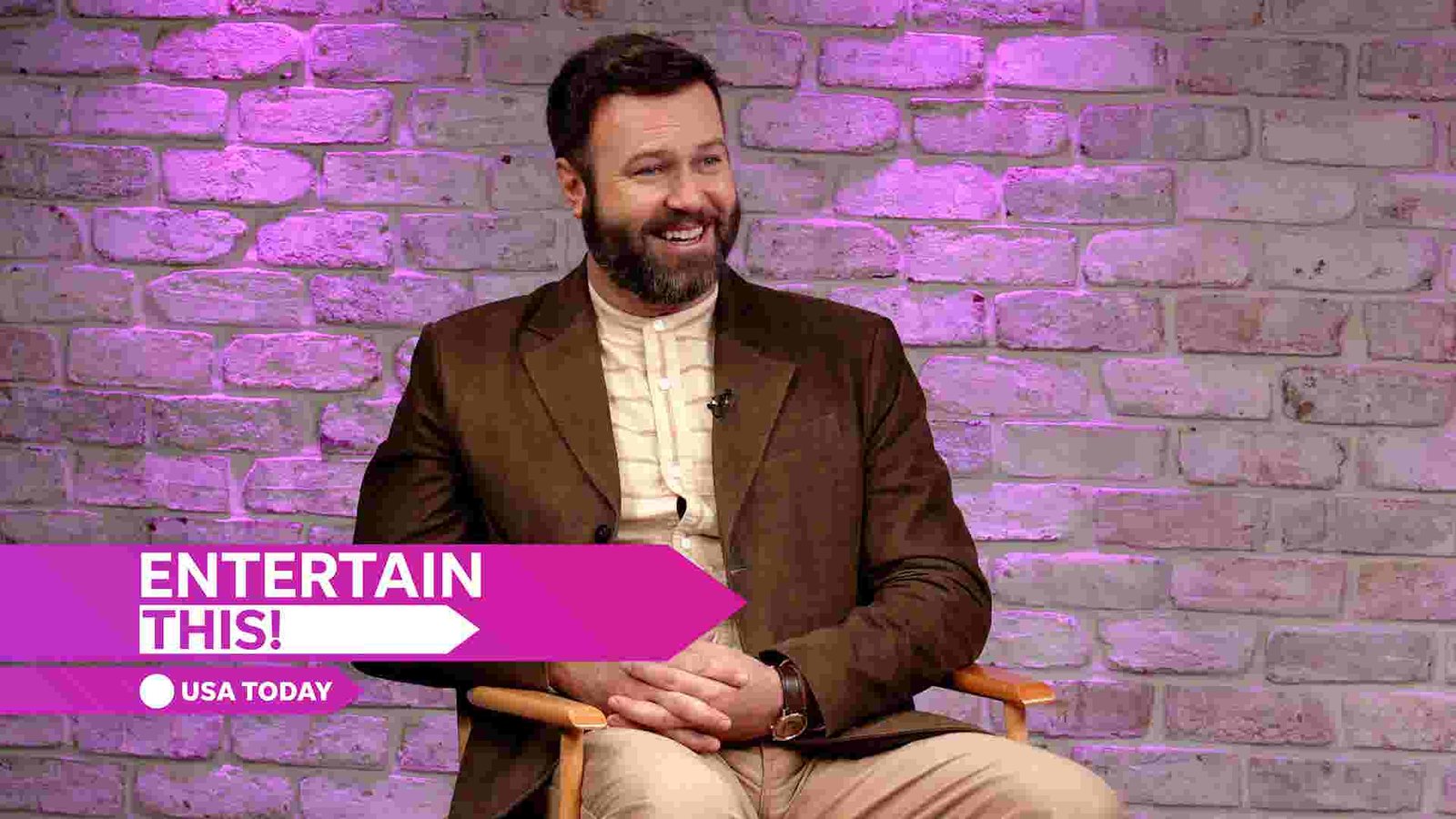 Taran Killam enthusiastically discussing his new project 'Stumble' and its unique comedic vision.