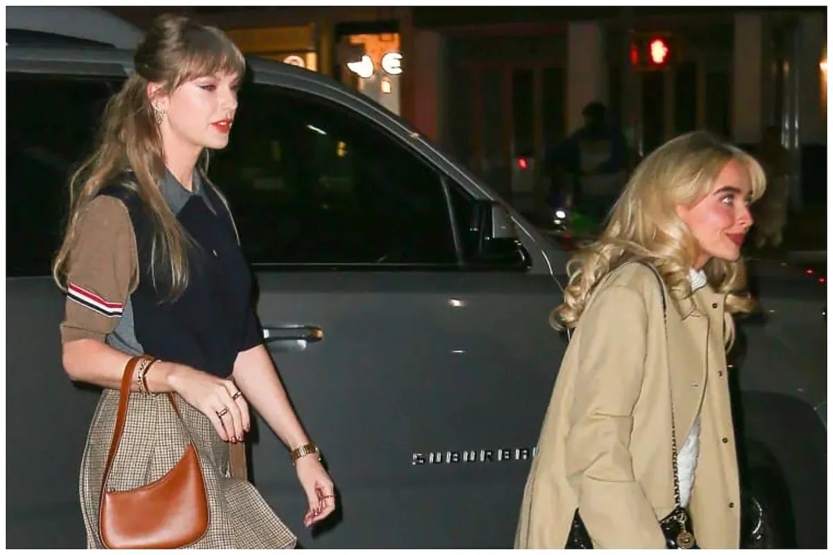 Taylor Swift and Sabrina Carpenter enjoying dinner in NYC, sparking collaboration rumors. Taylor Swift and Sabrina Carpenter enjoying dinner in NYC, sparking collaboration rumors.