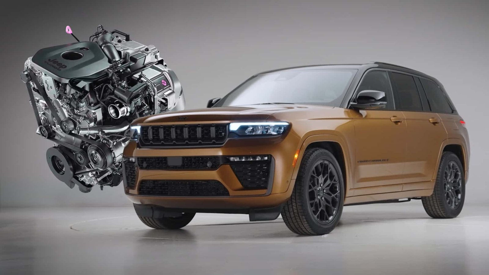 The 2026 Jeep Grand Cherokee proudly showcasing its new turbo-four engine, signaling a new era for the iconic SUV.