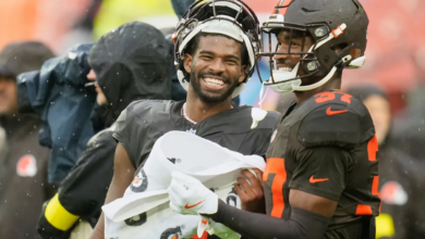 The Browns elevate Shedeur Sanders to QB2 with Carson Schwesinger's status uncertain