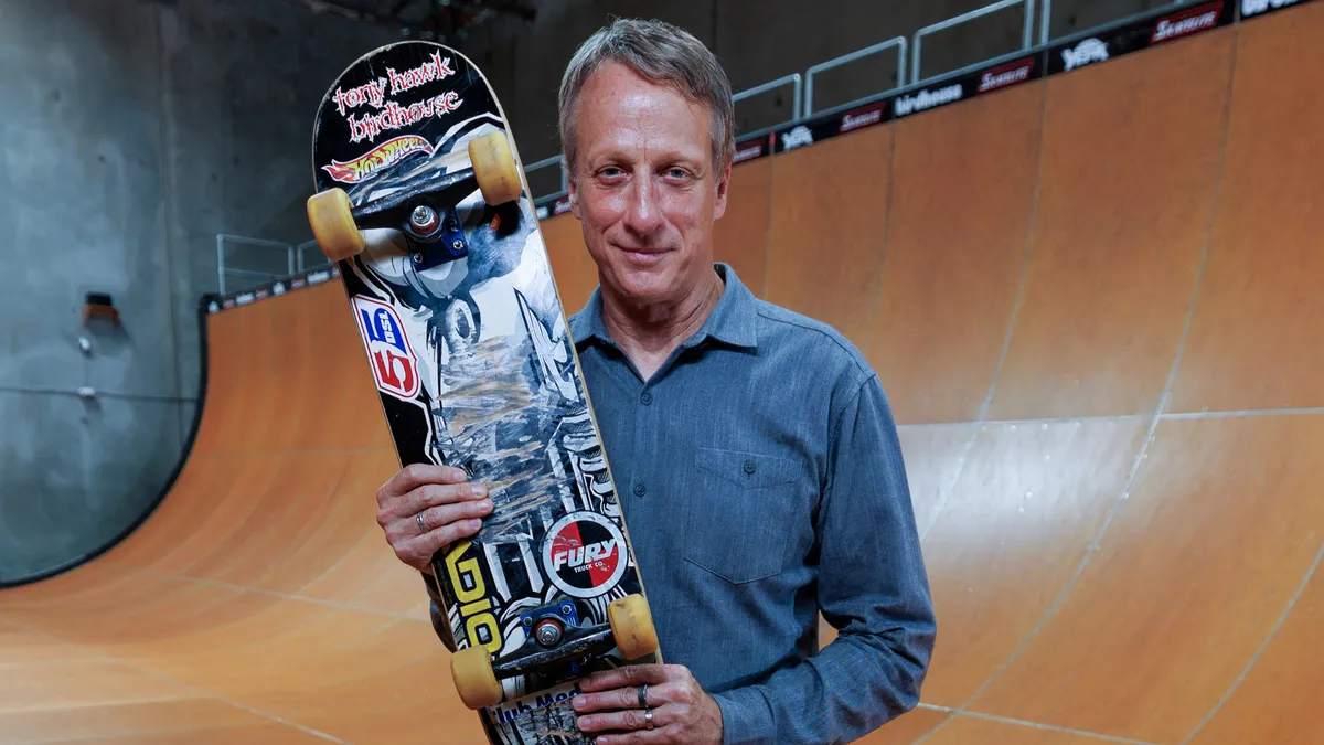 Tony Hawk reflecting on his health journey, possibly after a medical check-up.