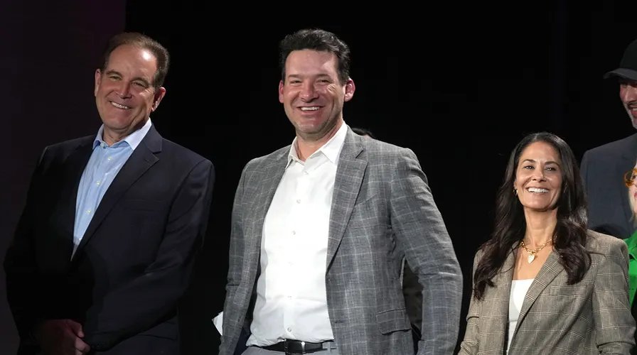 Close up of Tony Romo during a broadcast