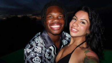 Travis Hunter's wife Leanna Lenee wears a Jaguars-inspired top on her 24th birthday and receives praise from Sky's Angel Reese