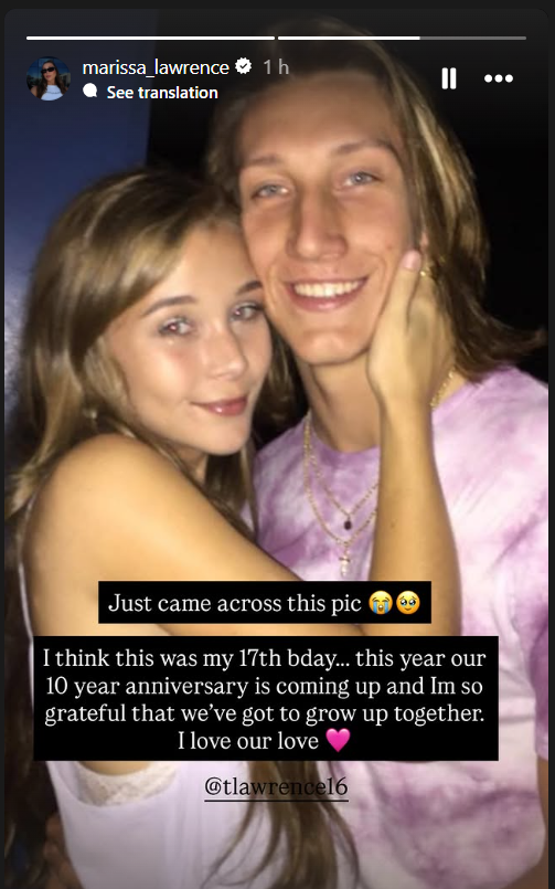 Trevor and Marissa Lawrence posing together Trevor and Marissa Lawrence posing together.