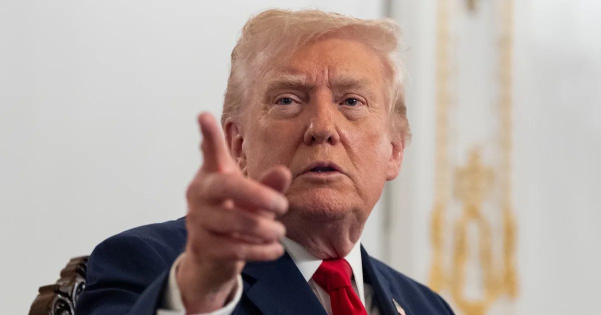 Former President Donald Trump speaking at a rally.