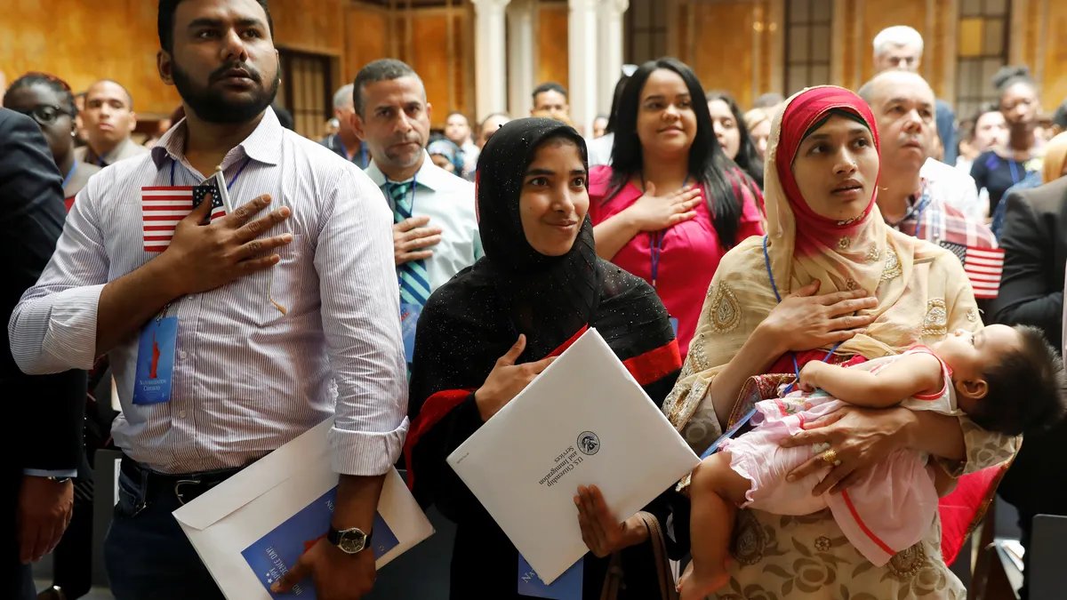 Refugees waiting to be processed at a border crossing, their faces etched with anxiety and uncertainty.