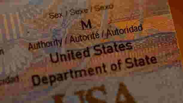 Transgender flag waving in front of the Supreme Court building