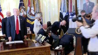 WATCH: Man Collapses During Oval Office Address As Press Is Rushed Out Of Room