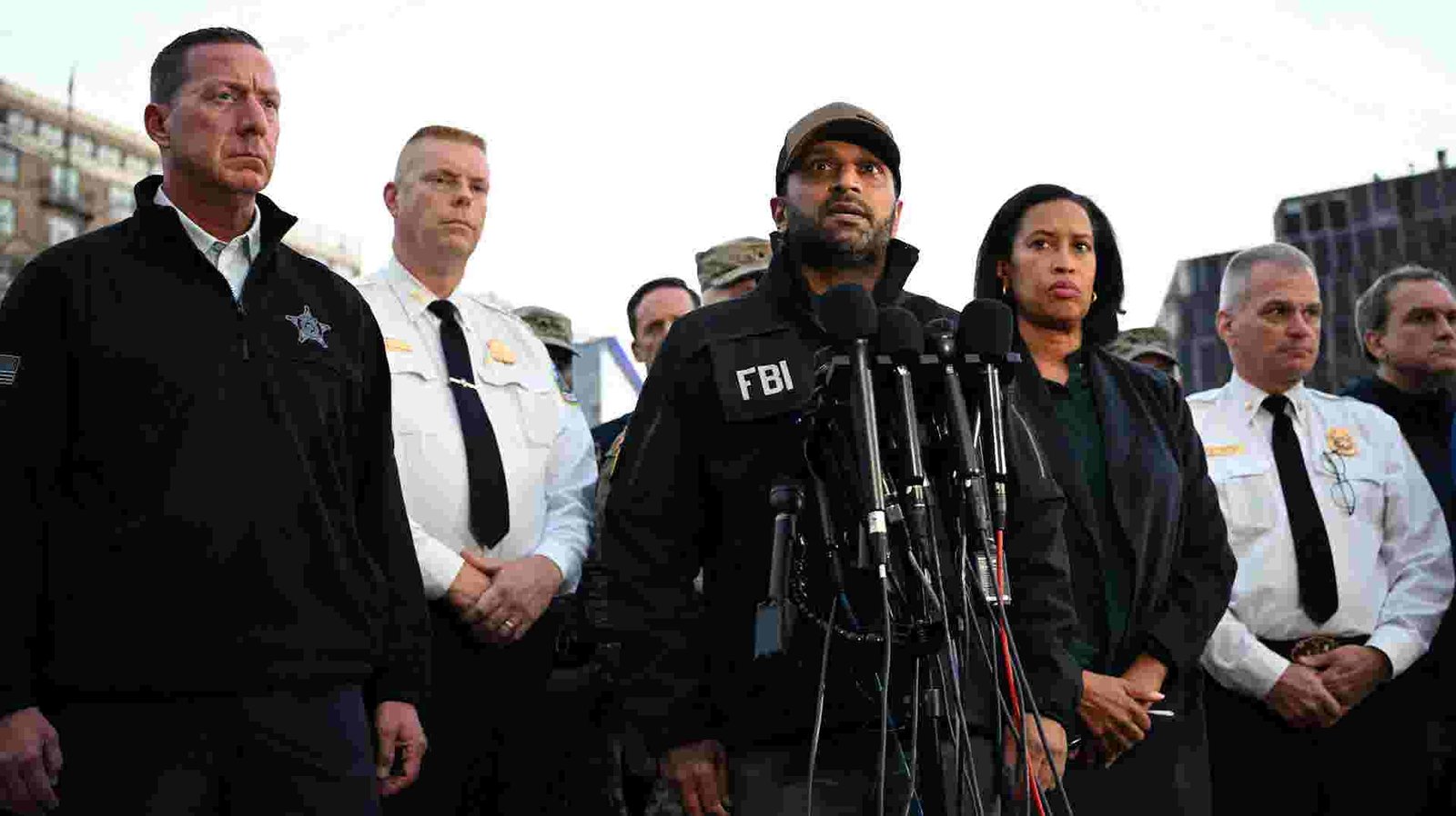 DC National Guard members standing guard near a protest site in Washington D.C.