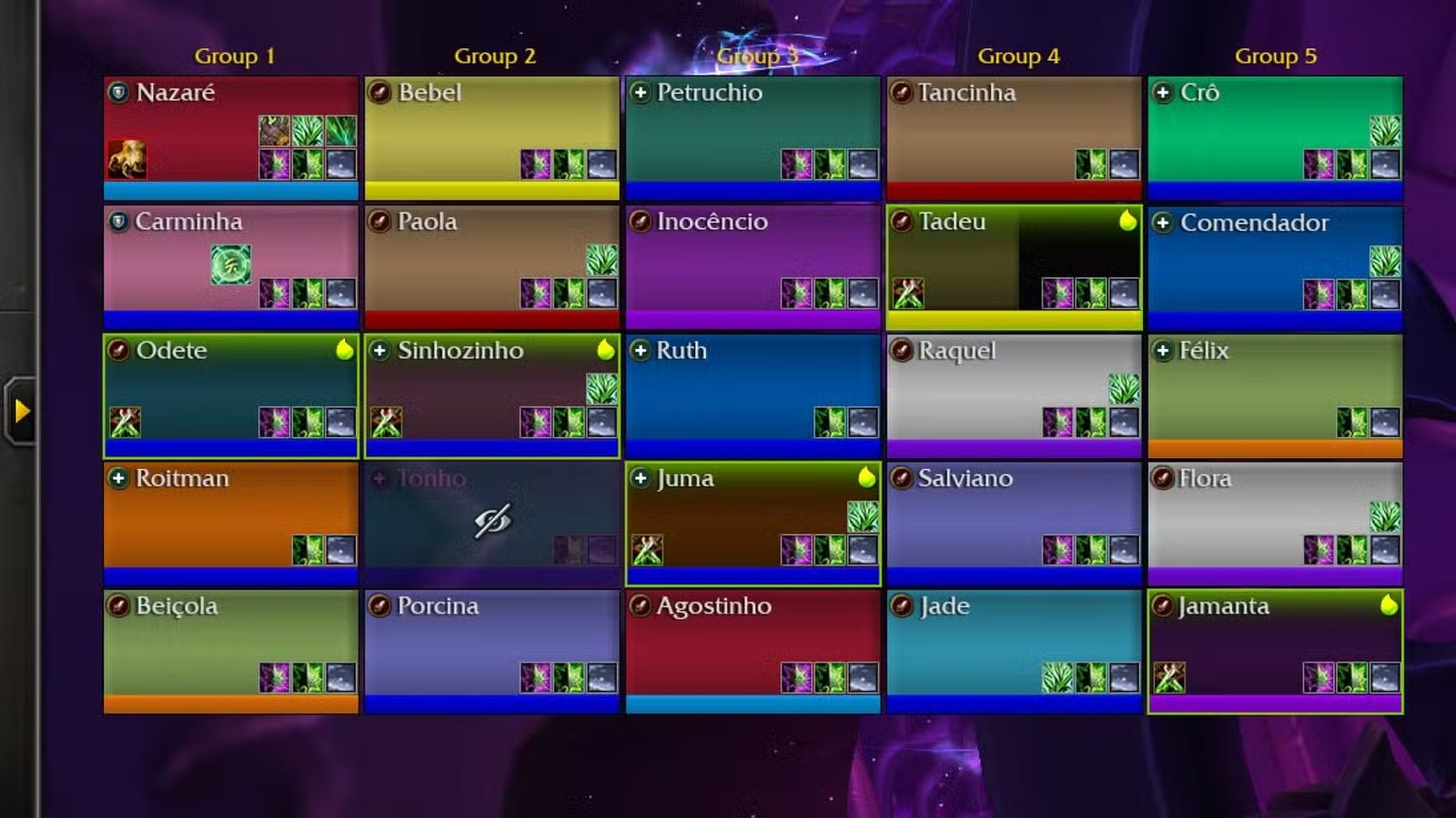 A screenshot of the World of Warcraft user interface, highlighting the areas affected by the addon changes.