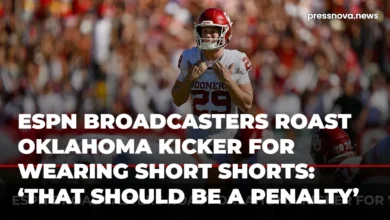 That Should Be a Penalty': ESPN Crew Mocks Oklahoma Kicker's Short Shorts