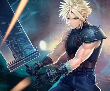 A close-up shot of Magic the Gathering cards, including a Universes Beyond card featuring a character from Warhammer 40,000.