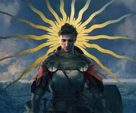 A detailed landscape shot from Deliverance 2, showcasing rolling hills and a medieval village in the distance.