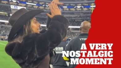 Haley Cavinder remembers her college playing days during a tough game for the Dallas Cowboys