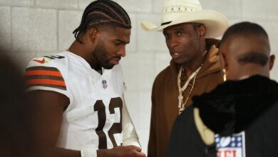 Shedeur Sanders pays tribute to his father, Deion Sanders, with his pre-game attire at the Browns' home game: a message for the 49ers?