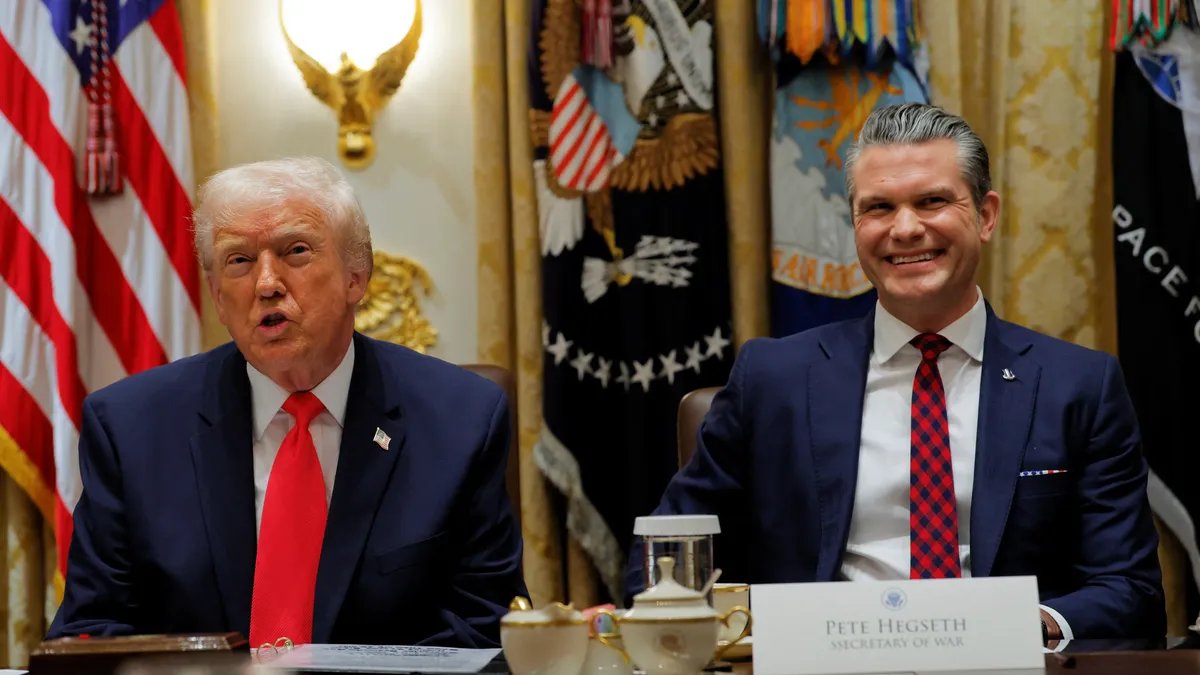 Donald Trump speaking at a rally, criticizing the Democratic party's approach to affordability.