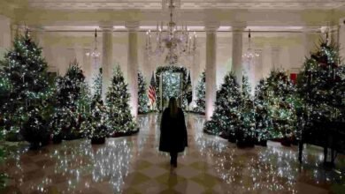 White House unveils patriotic holiday decorNews