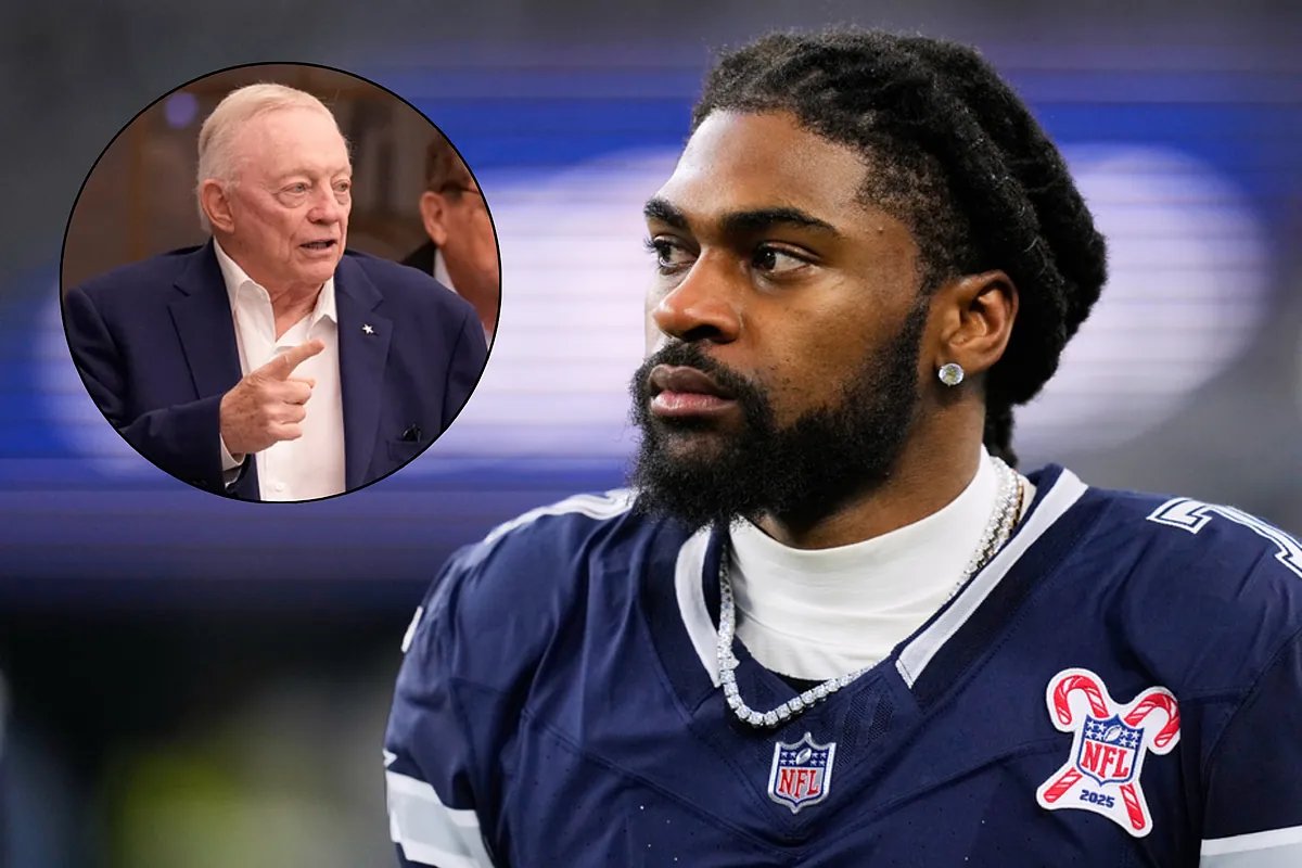 Trevon Diggs looking serious on the Dallas Cowboys sidelines