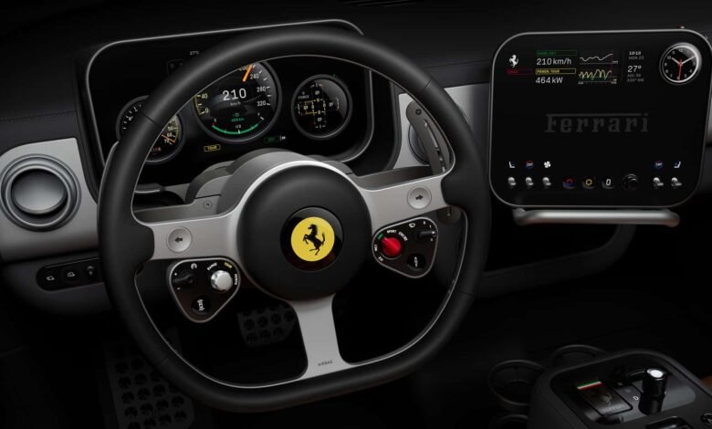 Ferrari's First EV Has A Name—And An Apple-Inspired Interior Design