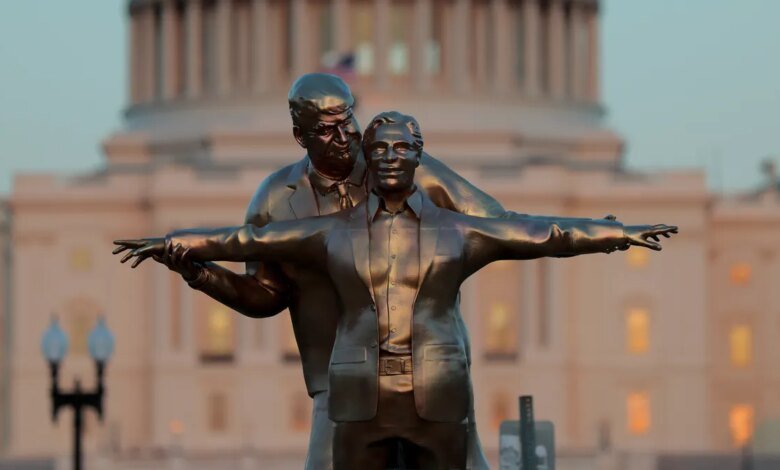 See the Trump–Epstein Titanic statue drawing attention in DCPolitics