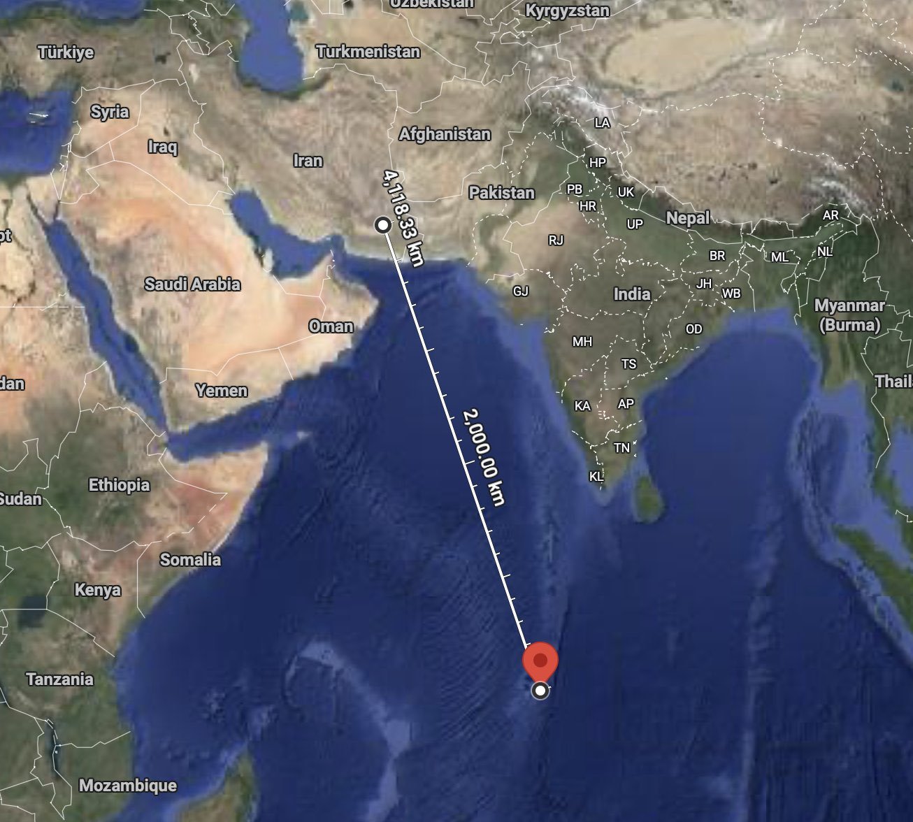Iranian ballistic missiles launch toward Diego Garcia intercepted