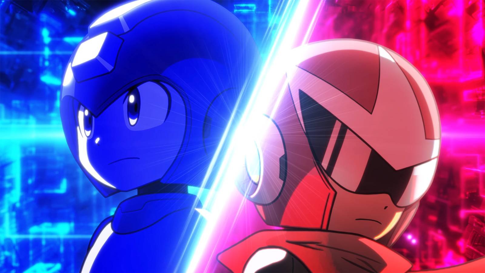 Mega Man Dual Override gameplay screenshot showing Twinkle Girl Robot Master boss encounter with fireworks projectiles
