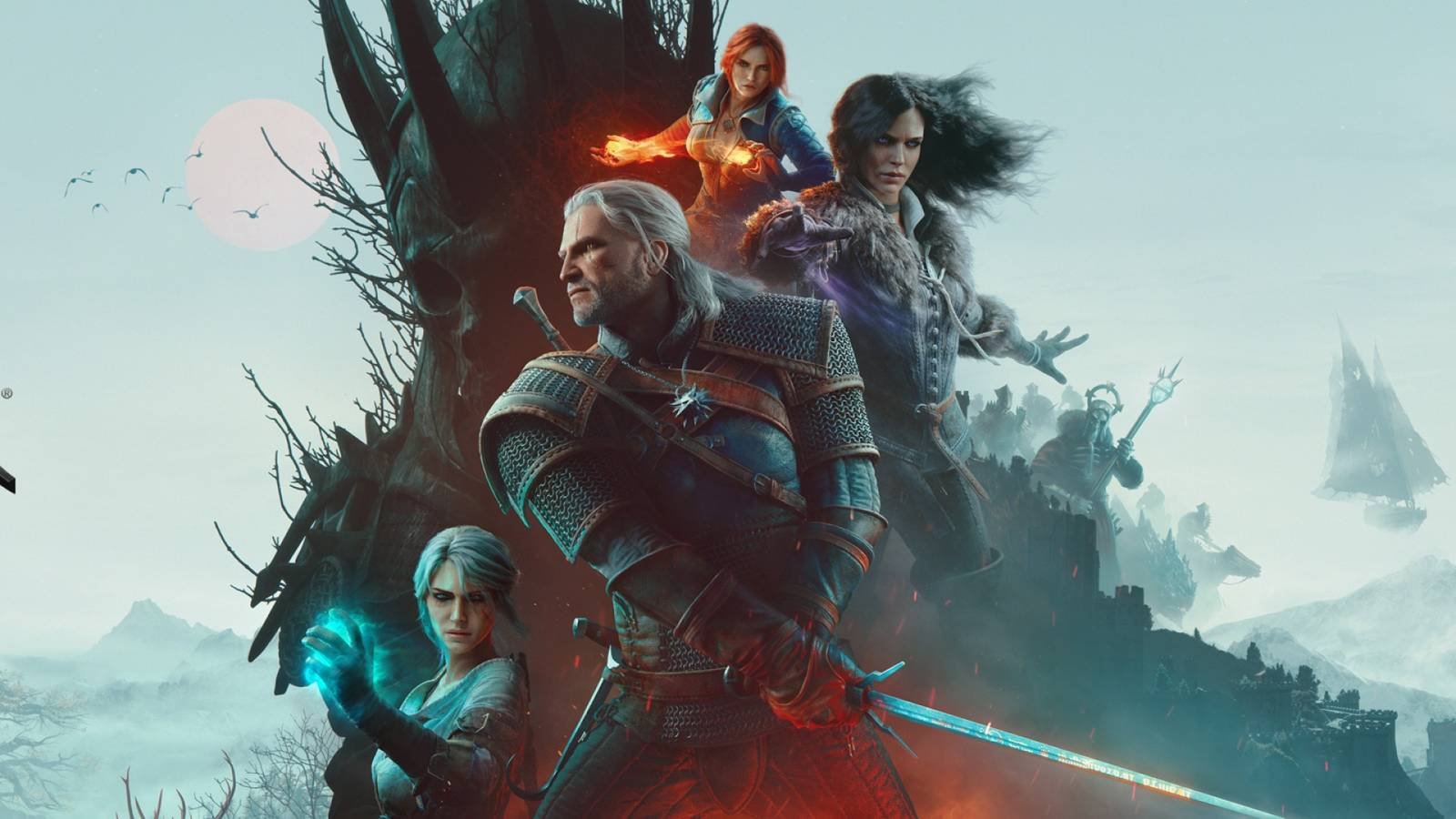 Geralt of Rivia in The Witcher 3 remastered showing improved character models and environmental details Geralt of Rivia in The Witcher 3 remastered showing improved character models and environmental details