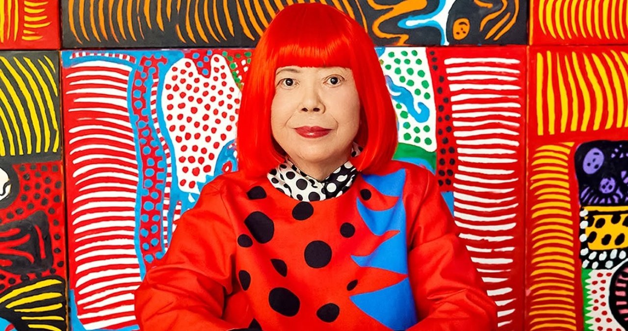 Yayoi Kusama Infinity Mirror Room installation with mirrored walls and hanging lights Yayoi Kusama Infinity Mirror Room installation with mirrored walls and hanging lights