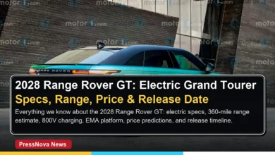 2028 Range Rover GT electric grand tourer prototype on-road testing