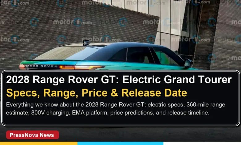 2028 Range Rover GT electric grand tourer prototype on-road testing