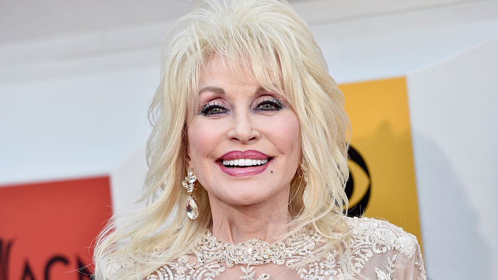 Display of Dolly Parton's wigs at DreamMore Resort in Pigeon Forge, Tennessee