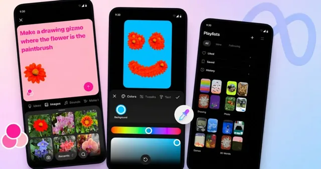 Meta Pocket app gizmo creation process using natural language text prompts and AI generation Meta Pocket app gizmo creation process using natural language text prompts and AI generation