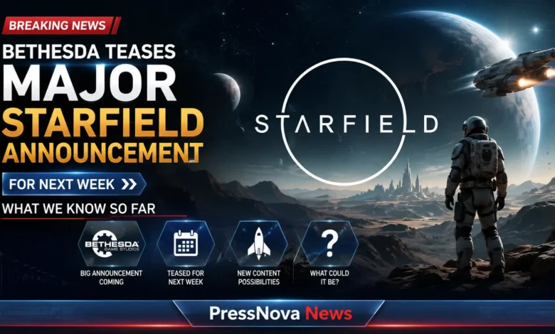 Starfield announcement teaser Bethesda Todd Howard upcoming news