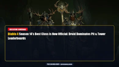 Diablo 4 Druid casts a devastating lightning storm spell in Season 14 endgame content