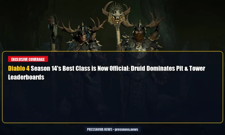 Diablo 4 Druid casts a devastating lightning storm spell in Season 14 endgame content