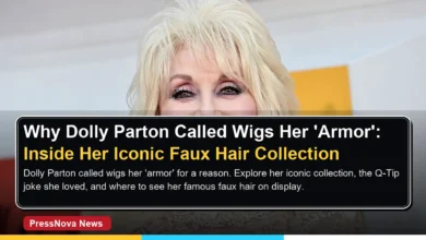 Dolly Parton wearing her signature big blonde wig at the 51st Academy of Country Music Awards in 2016