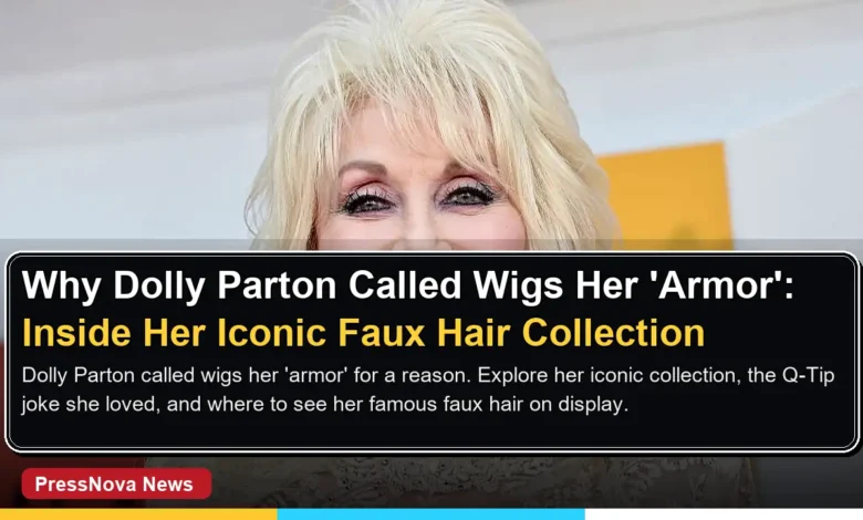 Dolly Parton wearing her signature big blonde wig at the 51st Academy of Country Music Awards in 2016