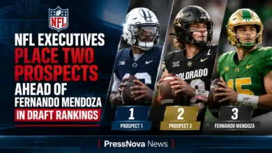 Fernando Mendoza Indiana quarterback NFL draft prospect throwing pass