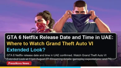 Grand Theft Auto VI extended look Netflix premiere promotional artwork with Jason and Lucia