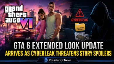 GTA 6 Extended Look Netflix premiere promotional artwork showing Vice City waterfront at night