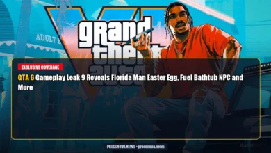 GTA 6 gameplay leak 9 shows Jason at a gas station with a pickup truck and bathtub fuel NPC in the Florida-inspired open world