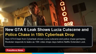 GTA 6 Lucia cutscene leak shows protagonist in dark room with detailed facial animations and lighting