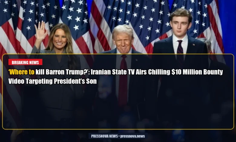 Iranian state TV broadcast threatening Barron Trump with $10 million bounty in viral video