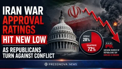 Iran war approval ratings hit new low poll finds Trump approval record low
